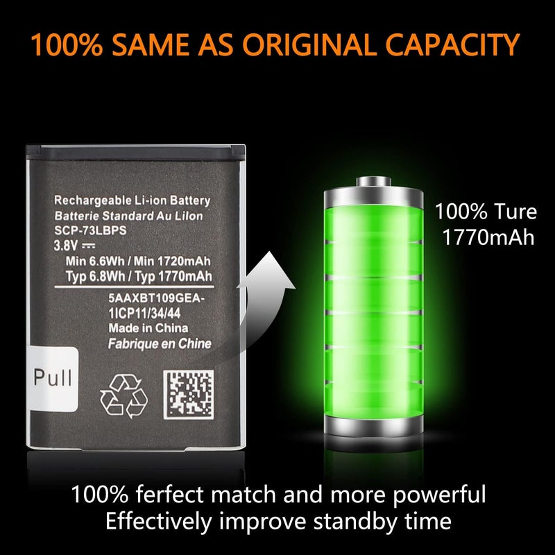 UooFide SCP-73LBPS Battery (2025 New Upgraded) Replacement for Kyocera DuraXV Extreme E4810 Verizon Flip Phone SCP73LBPS Battery (Phone not included) - Image 4
